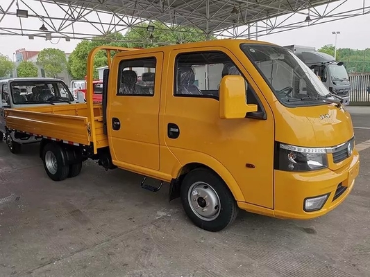 Geel Mini Truck Transport 6 van de de Ladingsvrachtwagen van Wieldongfeng Dubbele de Cabinerij