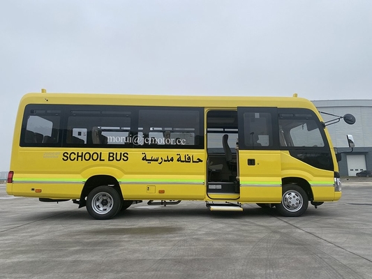 Op maat gemaakte 7m Coaster Model School Student Shuttle Bus Iveco Chassis System 100kw Diesel Motor