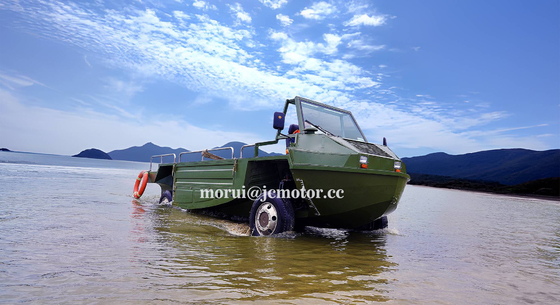 Custom Off-Road Amfibieus Vehicle 4WD 1000kg/10-Person Capacity Hybrid &amp; Fuel Versies voor Land &amp; Water