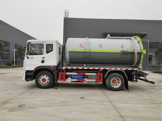 Middelgrote Faecale Zuigingsvrachtwagen 11,5 CBM Diesel 200 HP-de Tankervrachtwagen van de Rioleringszuiging