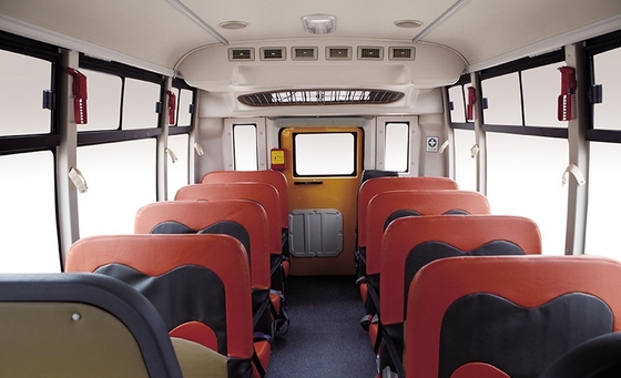 100hp 10 - 19 Seater Student Shuttle Bus 5.5m Dieselmotormacht 80km/h